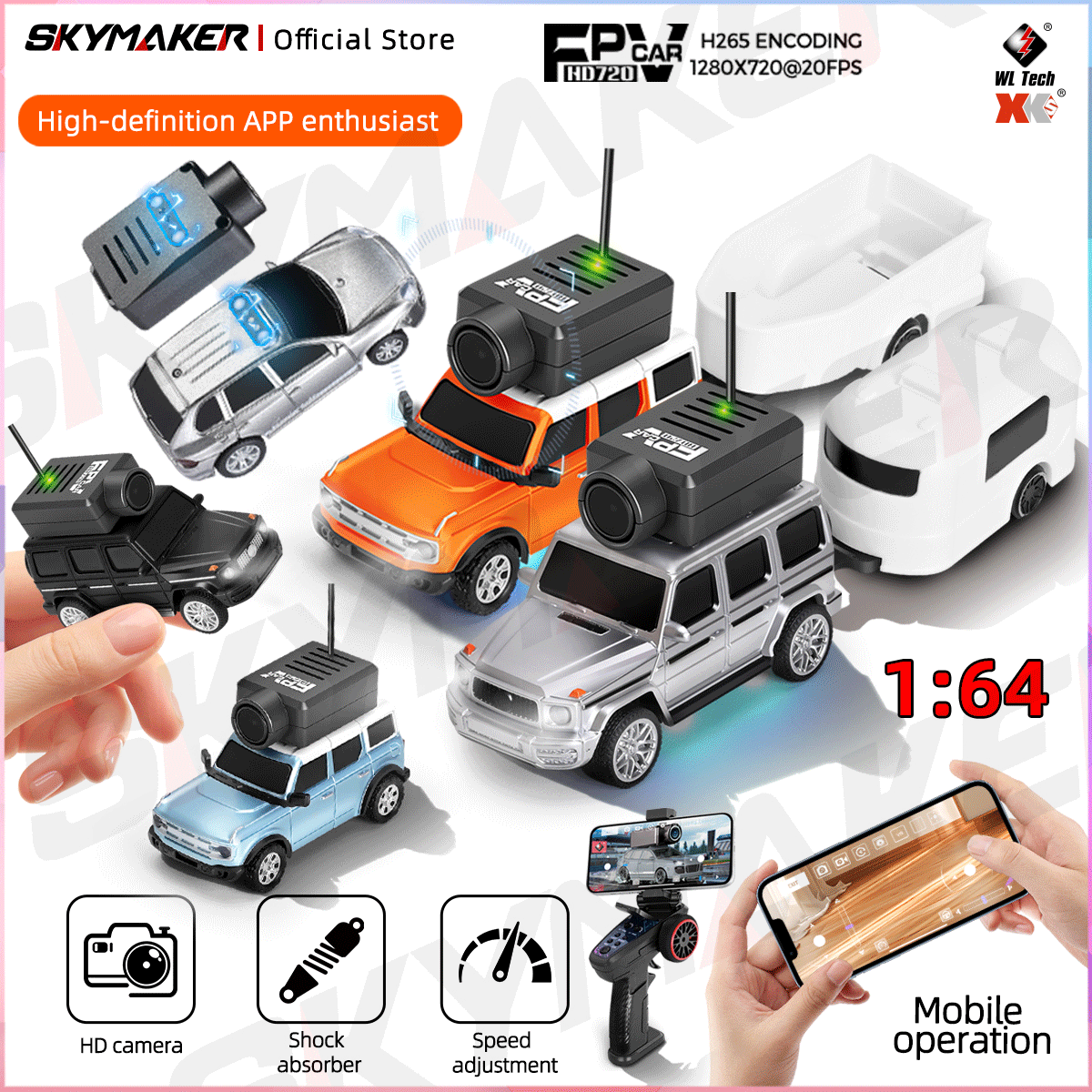 Drone Lidi Rc - Wltoys Mini FPV APP Control Car