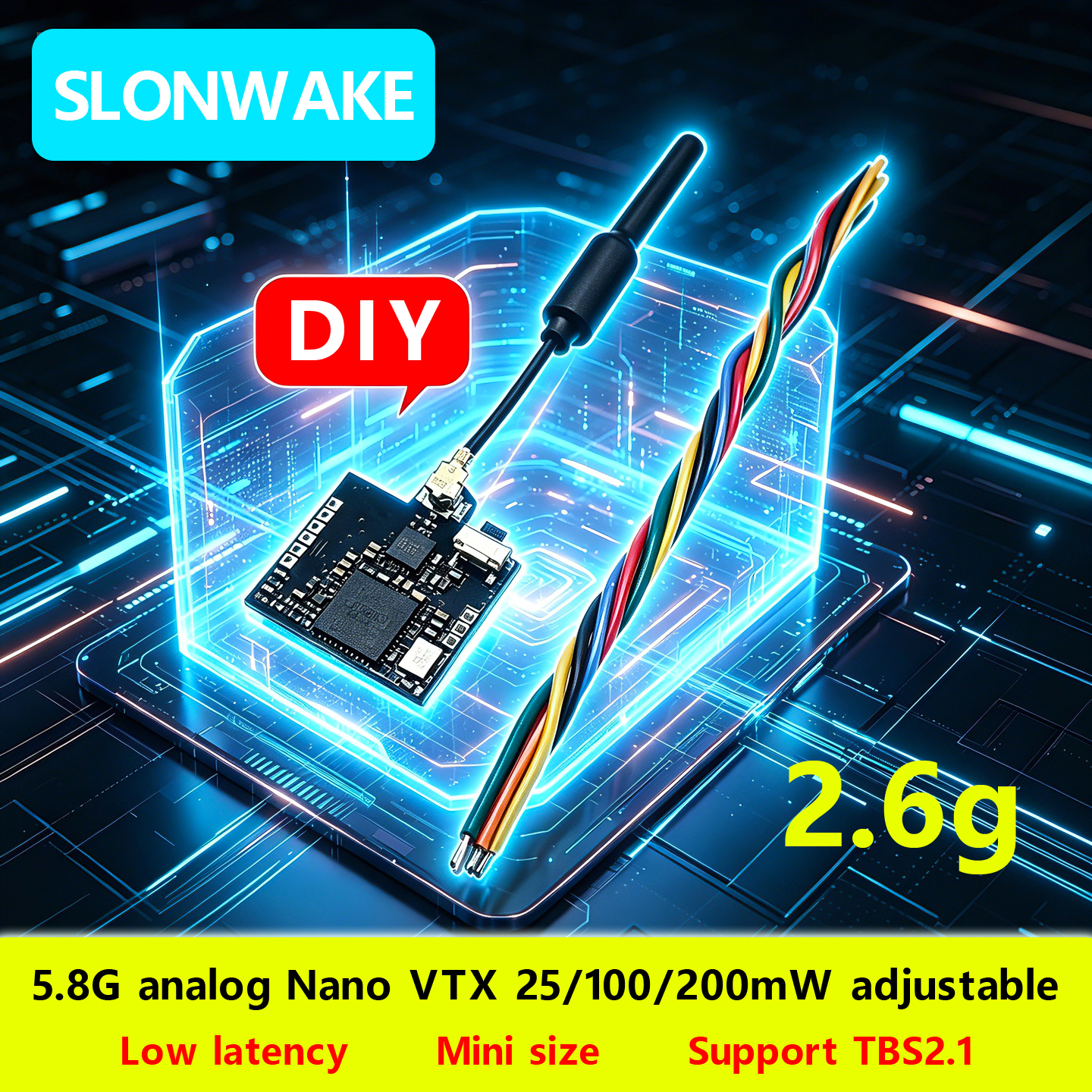 Drone Rc Remote Control - SLONWAKE Nano 5.8G 48CH 200mW Micro