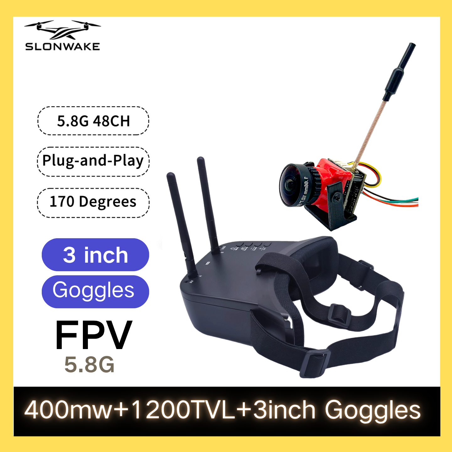 Drone Rc Remote Control - SLONWAKE 5.8G 48CH FPV 400mw VTX