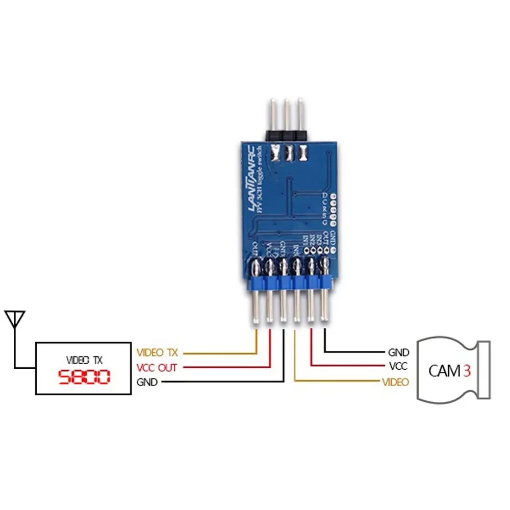 3 Channel Video Switcher Modul - Drone Rc Fpv Manual のレビューと価格