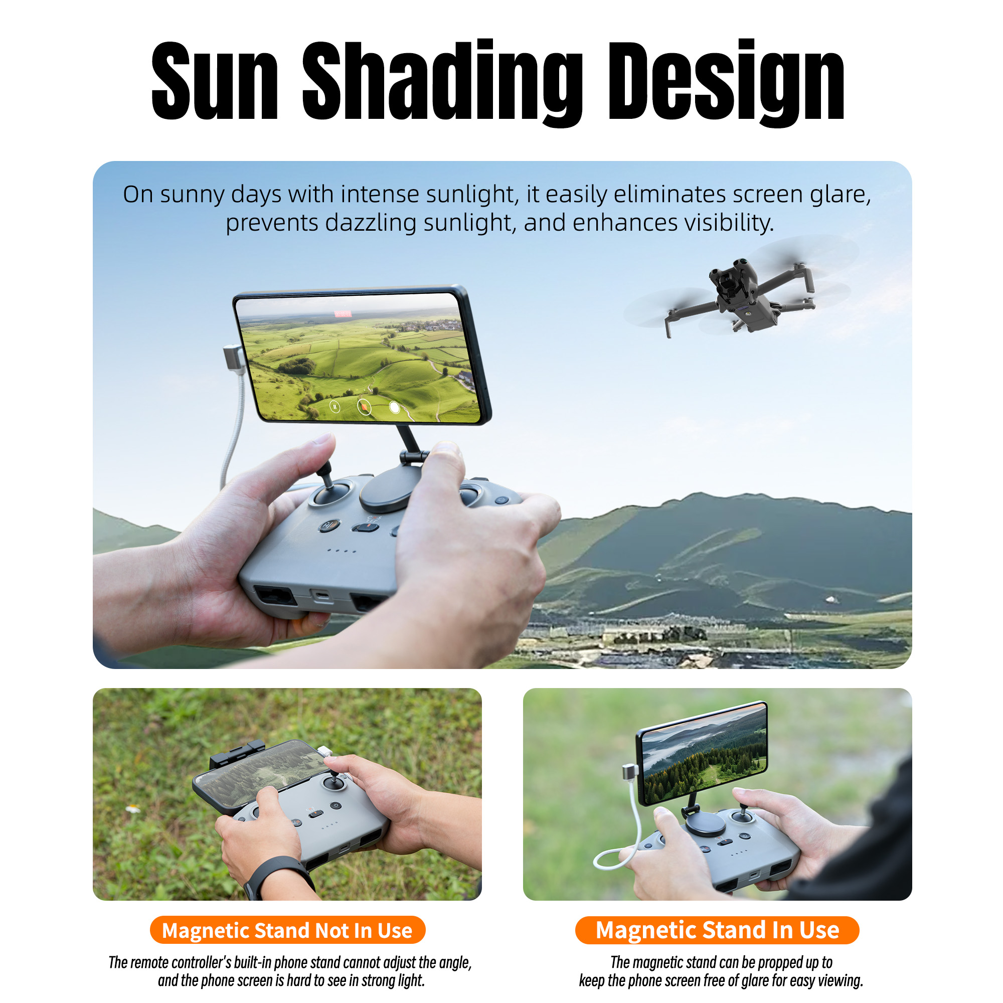 Adjustable Magnetic Phone Stan - Drone Dji Rc N3 のレビューと価格