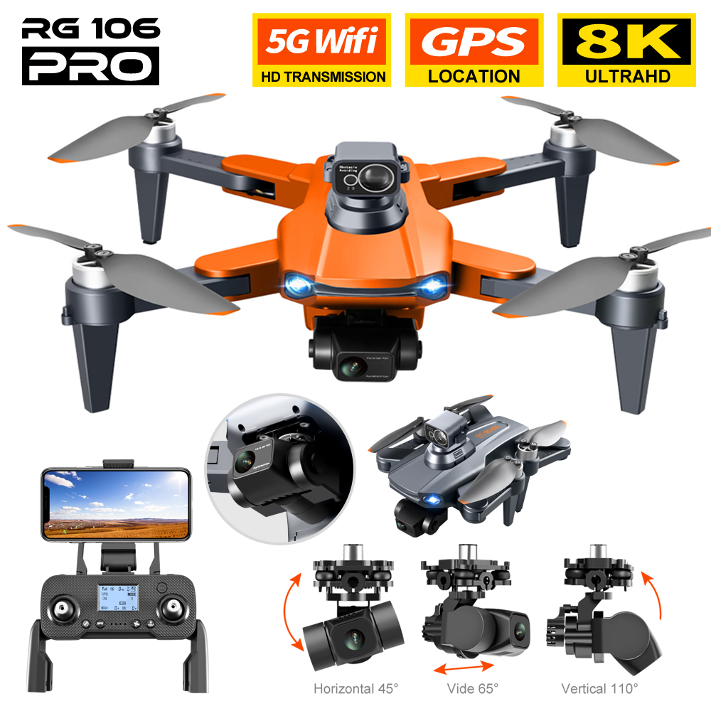 RG106 PRO Drone 8k Dual Camera - Drone Rc Fpv Manual のレビューと価格