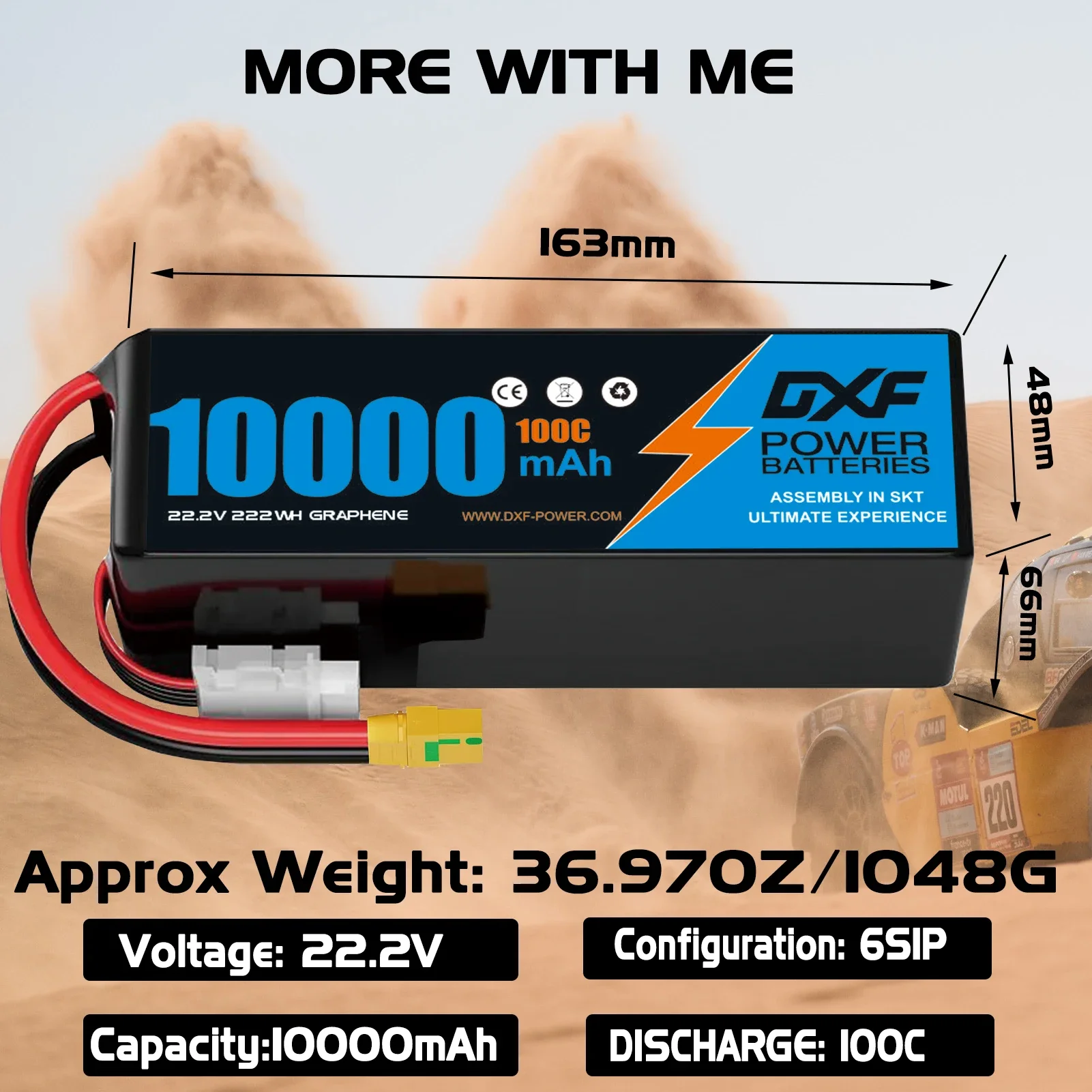 DXF 6S Lipo Battery 10000mAh 2 - Rc Drift Car Kit のレビューと価格