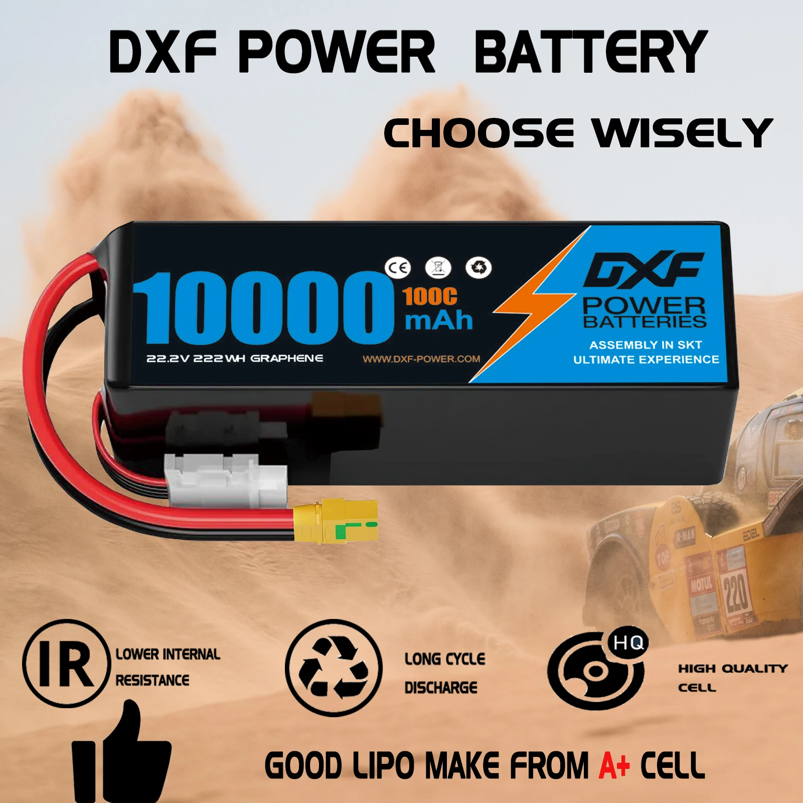 DXF 6S Lipo Battery 10000mAh 2 - Rc Drift Car Kit のレビューと価格