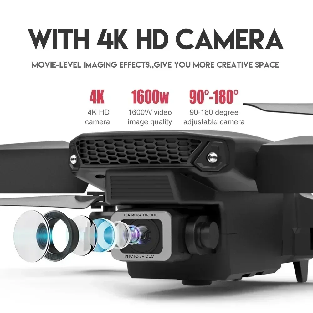 E88 Pro WIFI FPV Drone Wide An - Drone E88Pro Rc 4K のレビューと価格