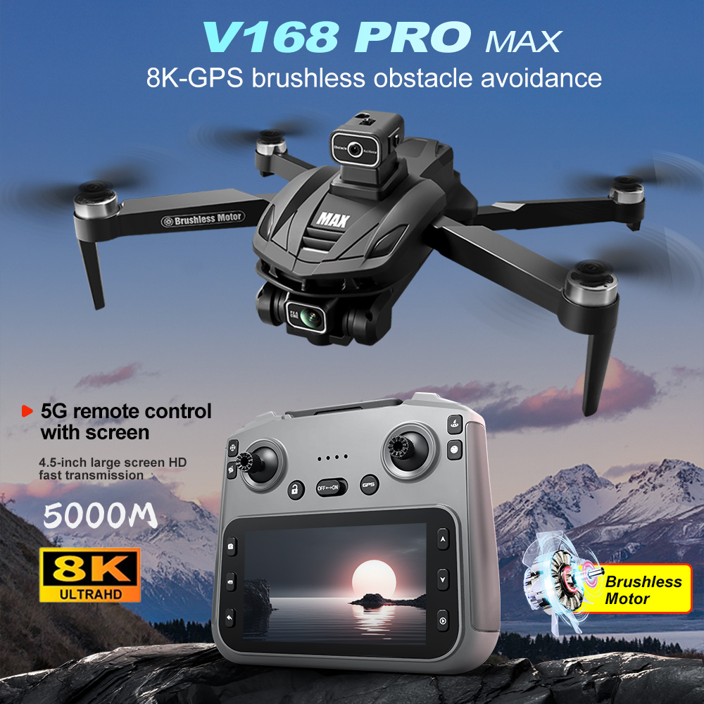 V168 PRO Max GPS Drone 8K Prof - Drone E88Pro Rc 4K のレビューと価格