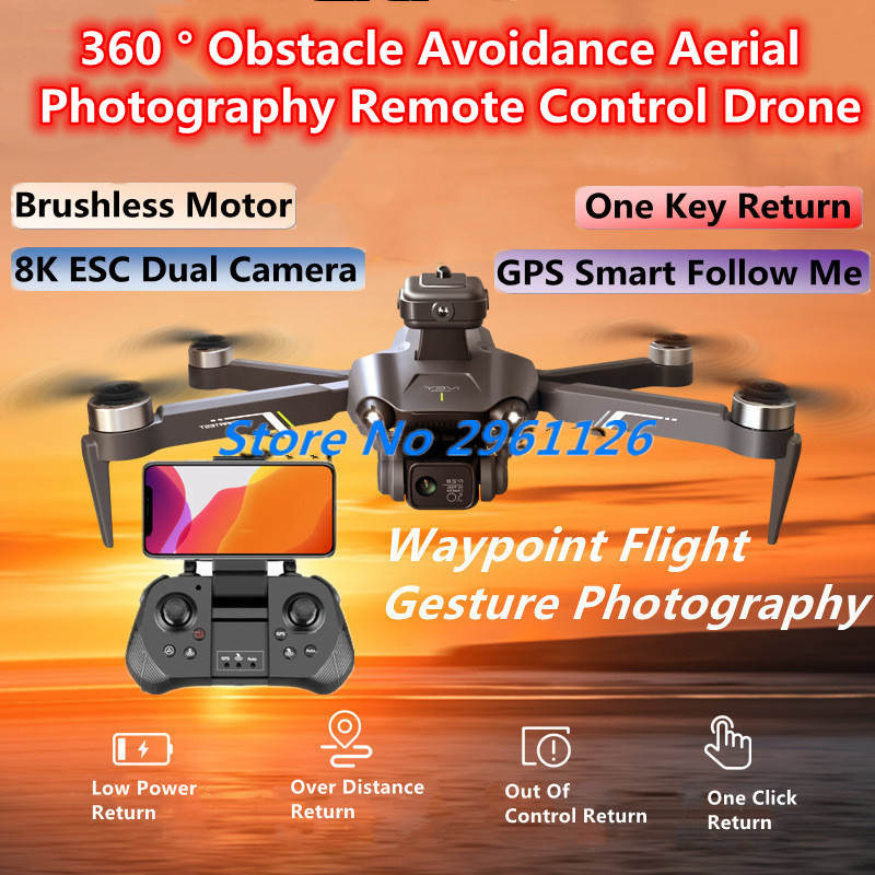 360° Obstacle Avoidance Aerial - Drone Rc Fpv Manual のレビューと価格