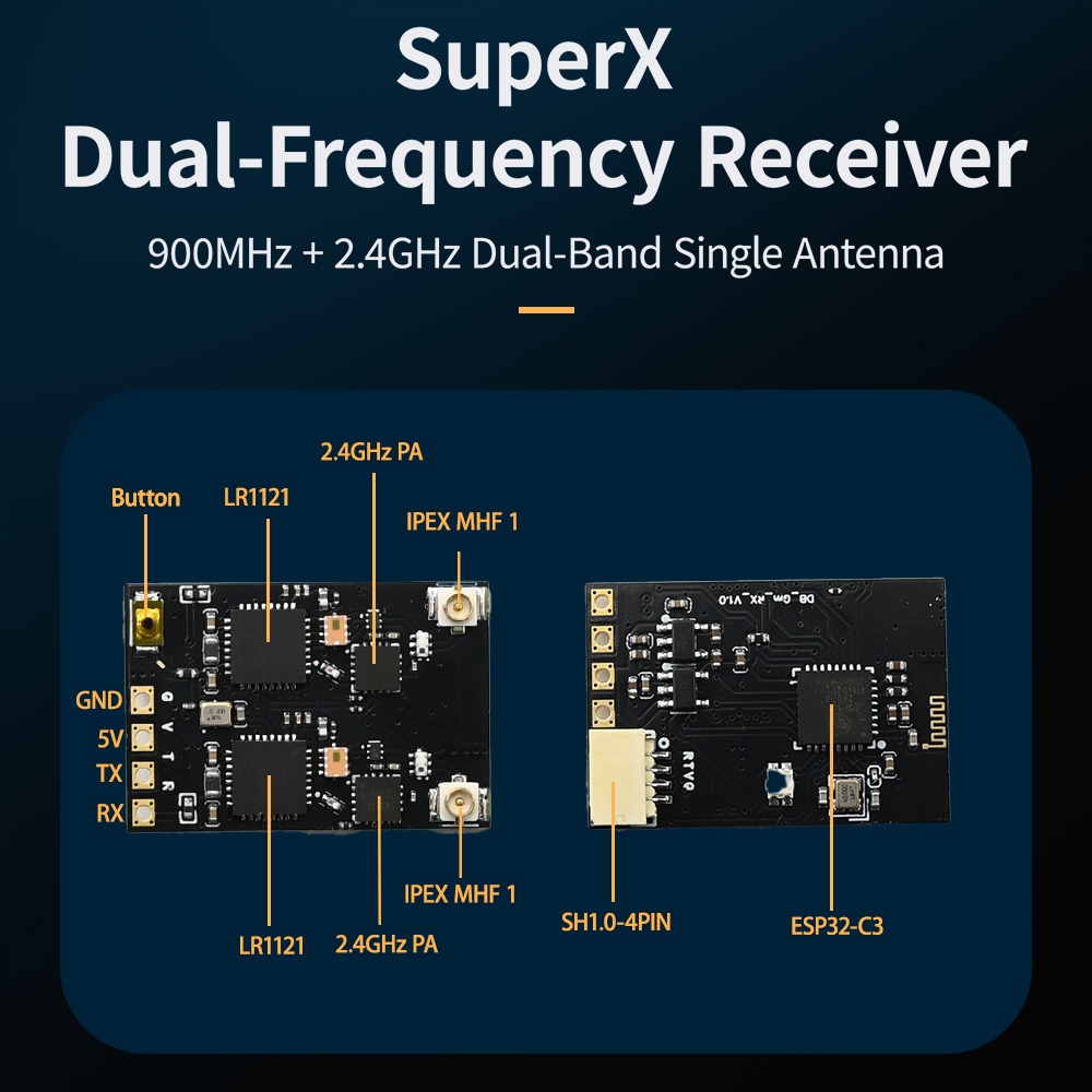 HPXGRC Super X Dual ELRS Recei - Drone Rc Frequency のレビューと価格