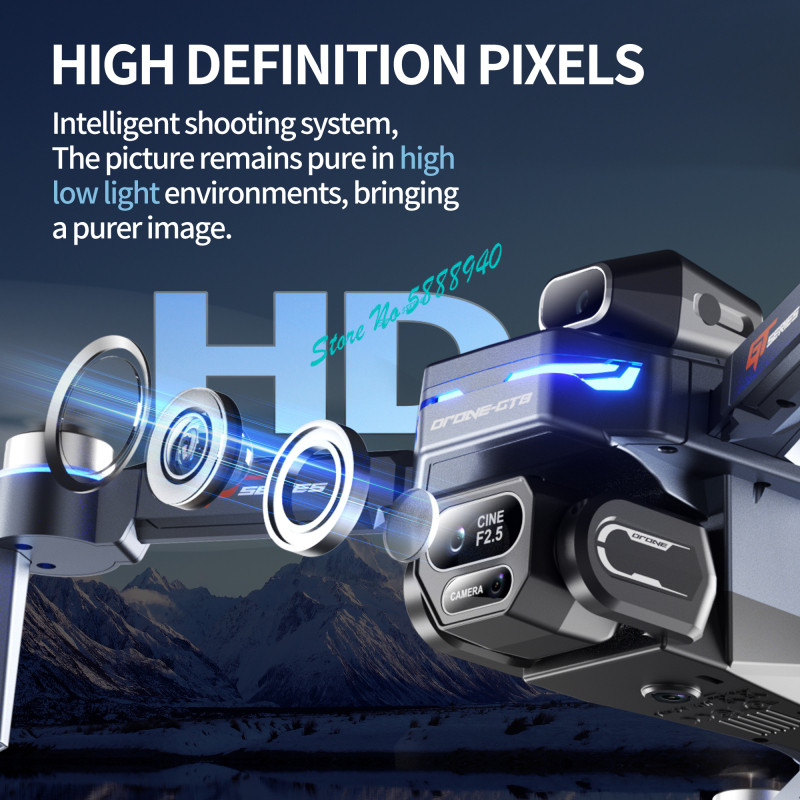 Brushless 8K ESC Three Camera  - Drone Rc Fpv Manual のレビューと価格