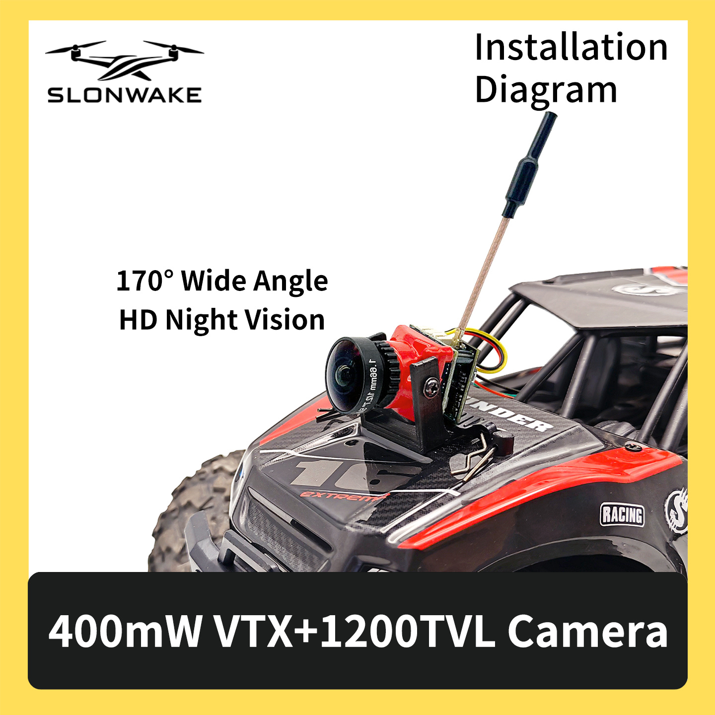 SLONWAKE 5.8G 48CH FPV 400mw V - Drone Rc Remote Control のレビューと価格
