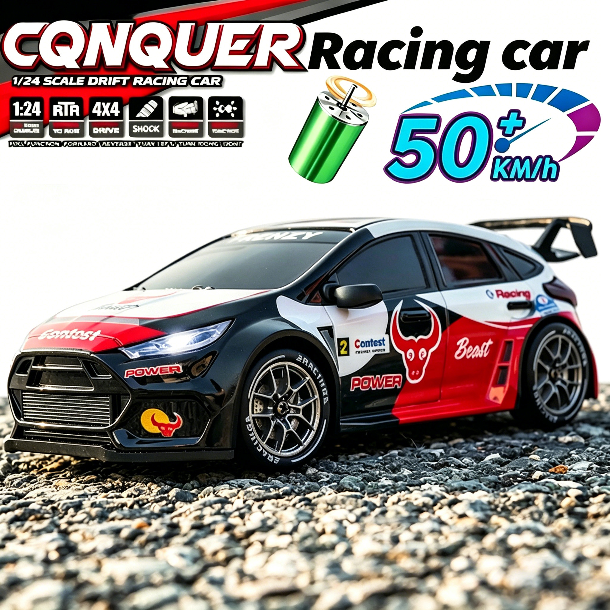 1：24 4WD 50KM/H RC Car Stunt D - Drone Lidi Rc のレビューと価格