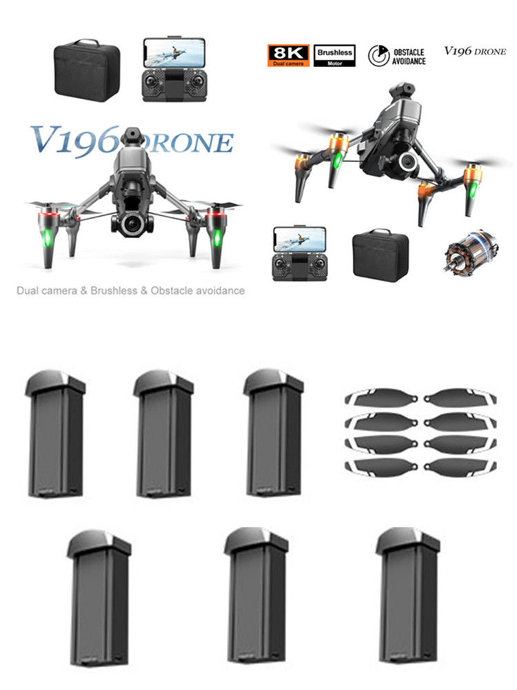 V196 Brushless RC Drone 3.7V 1 - Drone V196 Rc のレビューと価格