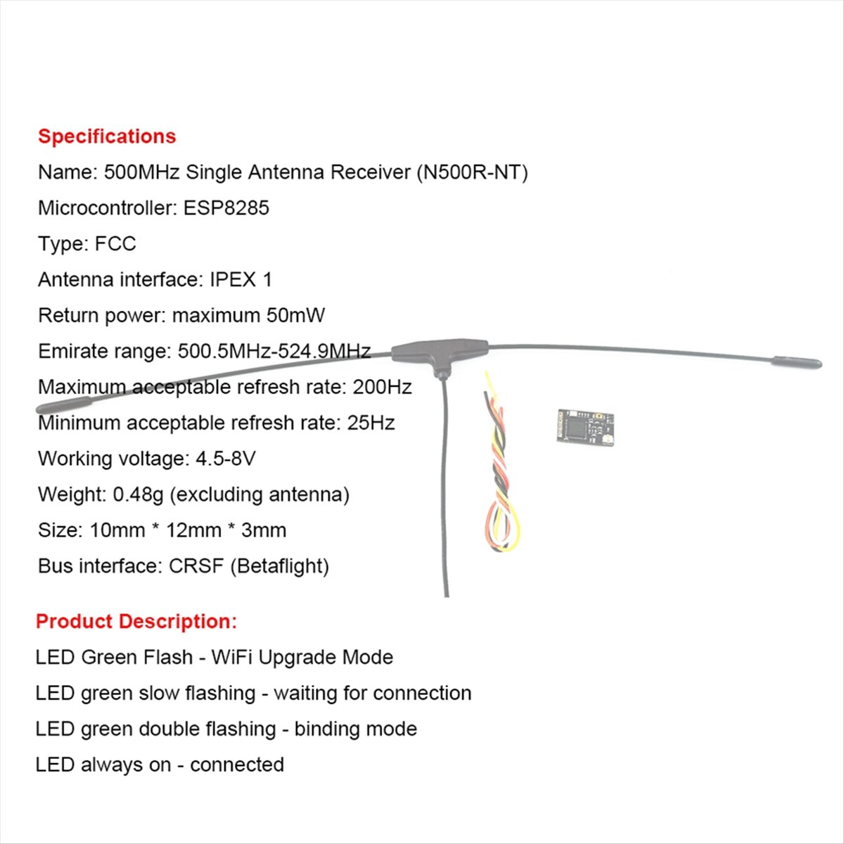 500MHz Receiver 500.5MHz-524.9 - Receiver Rc Drone のレビューと価格