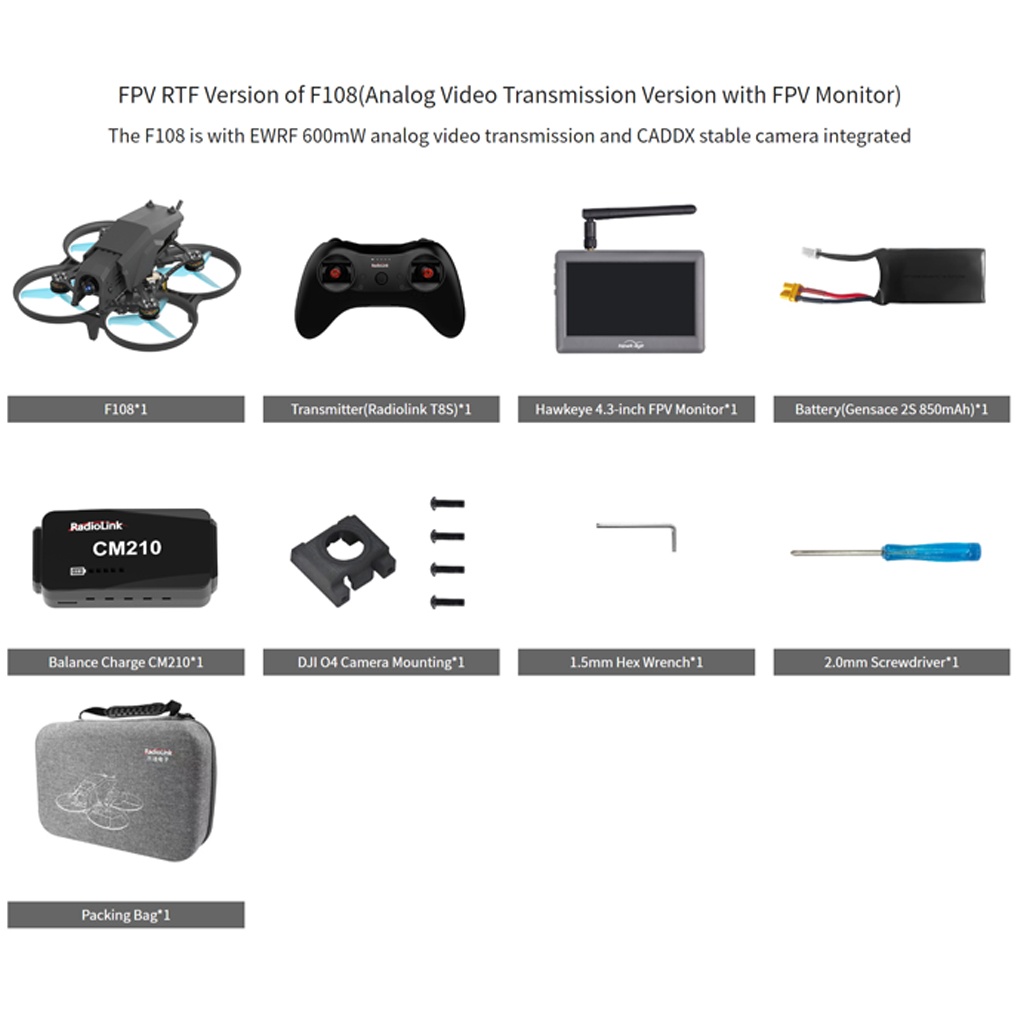 Radiolink F108 Optical Flow FP - Drone Rc Fpv Manual のレビューと価格